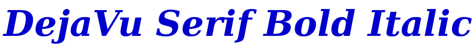 DejaVu Serif Bold Italic fuente